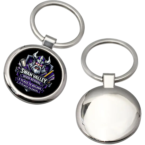 Swan Valley Metal Key Chain
